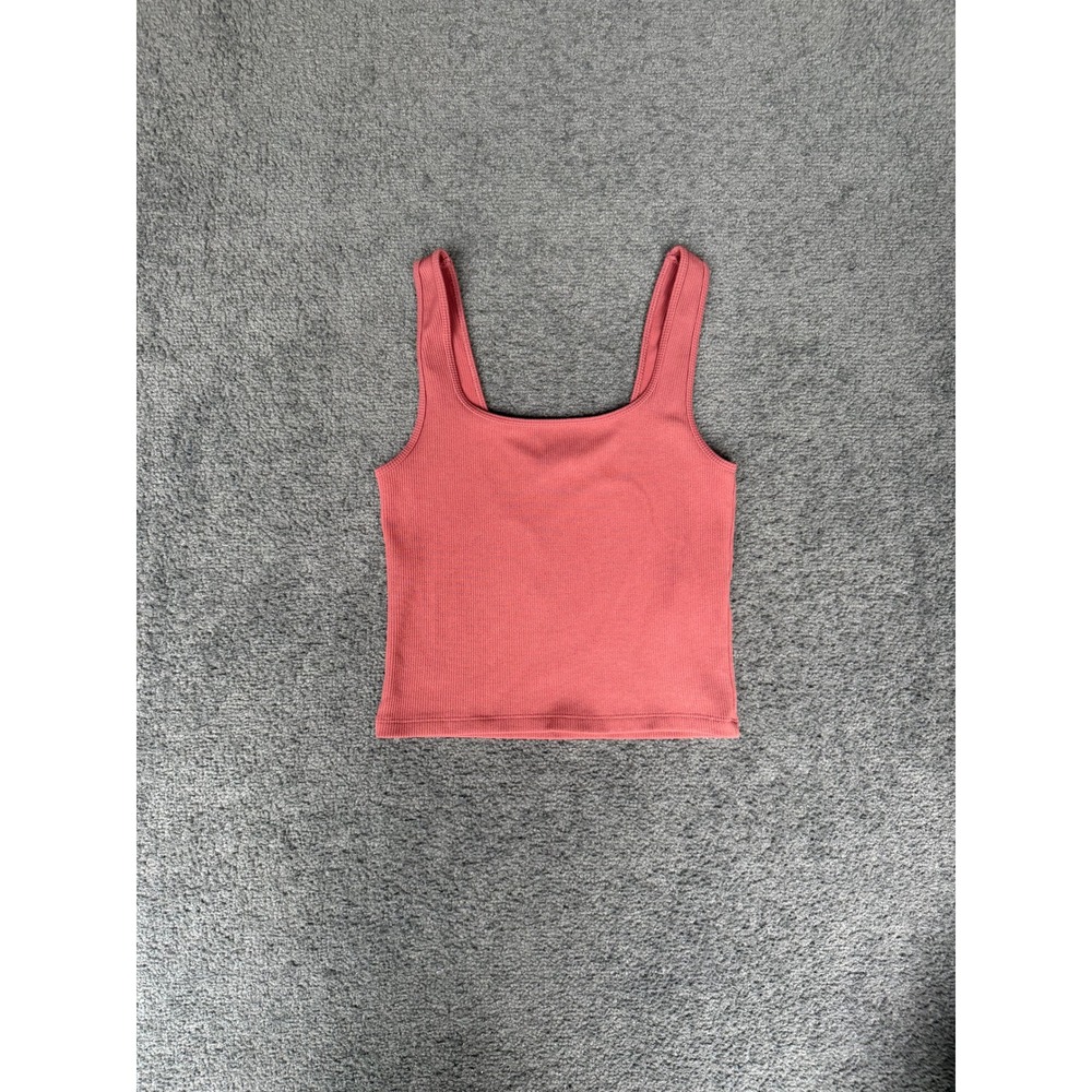 Abercrombie & Fitch Soft A&F Collection Ribbed Tank Top Rose Pink Medium